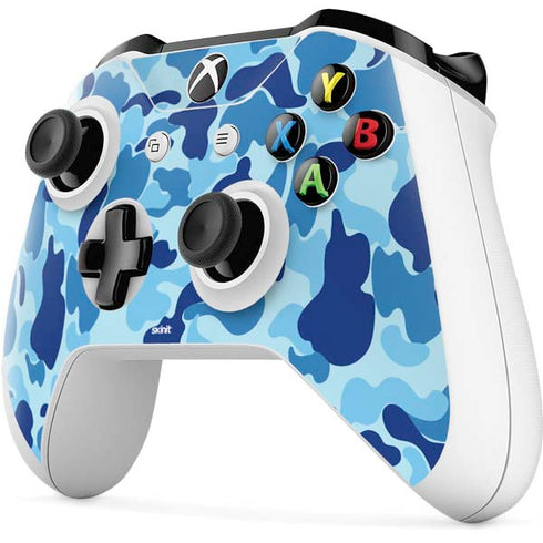 Light Blue Street Camo Xbox One S All-Digital Edition Bundle Skin