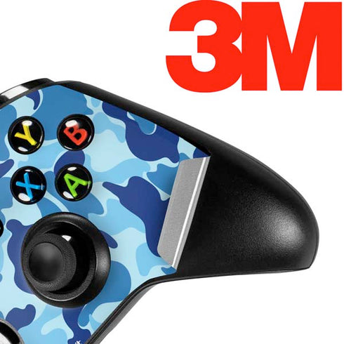 Light Blue Street Camo Xbox One S Controller Skin
