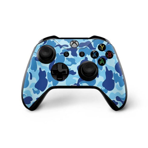 Light Blue Street Camo Xbox One X Controller Skin