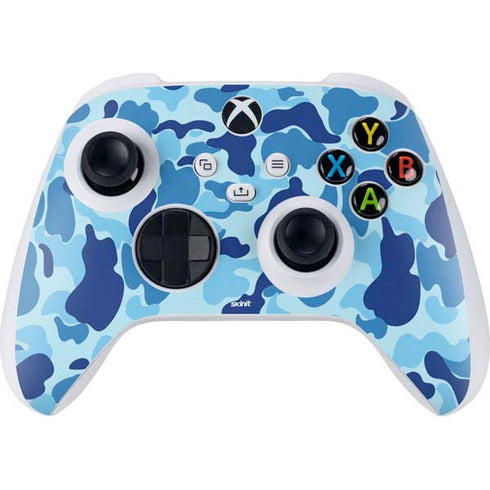 Light Blue Street Camo Xbox Series S Controller Skin