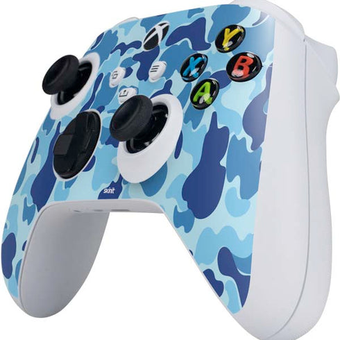 Light Blue Street Camo Xbox Series S Controller Skin
