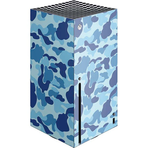 Light Blue Street Camo Xbox Series X Console Skin