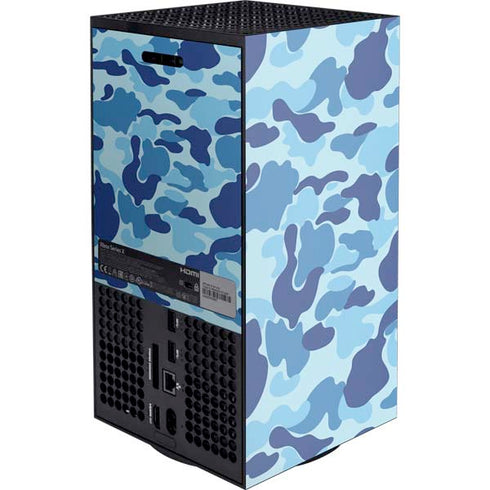 Light Blue Street Camo Xbox Series X Console Skin