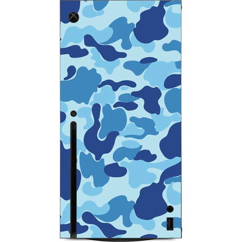 Light Blue Street Camo Xbox Series X Console Skin