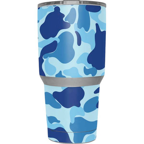 Light Blue Street Camo Yeti 30oz Rambler Tumbler Skin