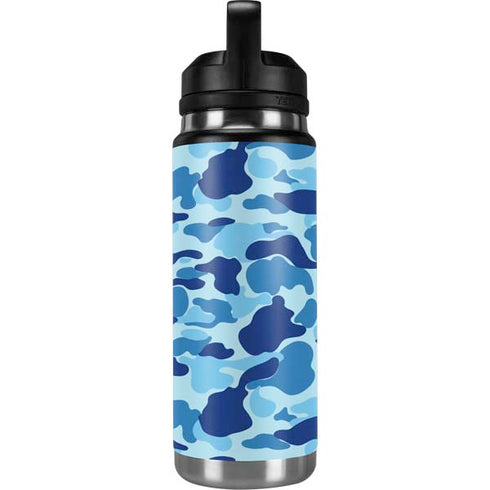 Light Blue Street Camo YETI Rambler 26oz Bottle Skin