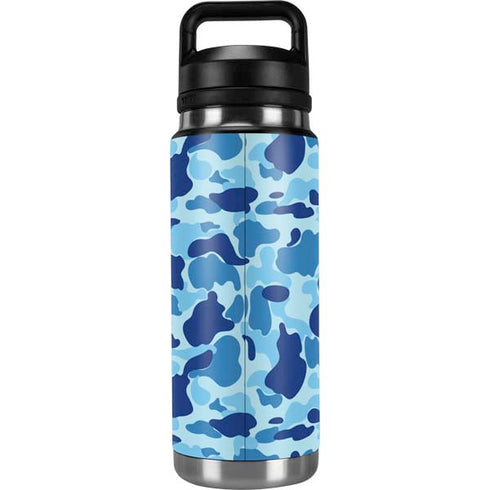 Light Blue Street Camo YETI Rambler 26oz Bottle Skin