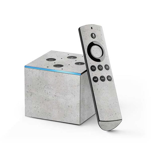 Light Grey Concrete Fire TV Cube Skin