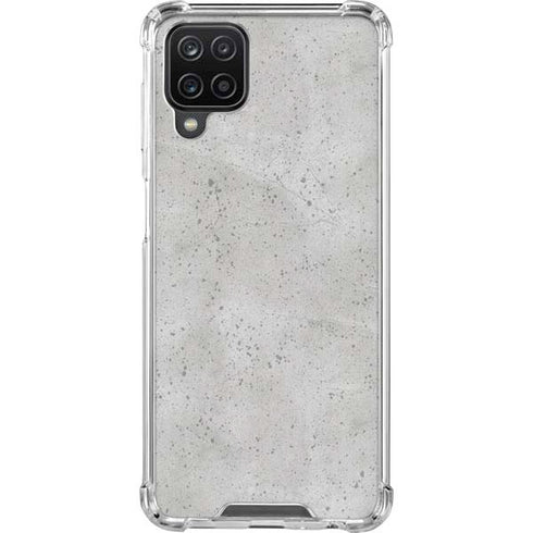 Light Grey Concrete Galaxy A12 Clear Case