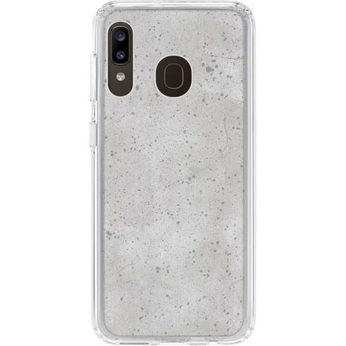 Light Grey Concrete Galaxy A20 Clear Case