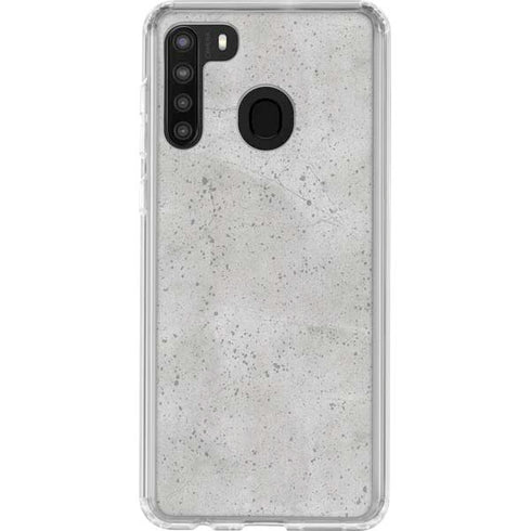 Light Grey Concrete Galaxy A21 Clear Case