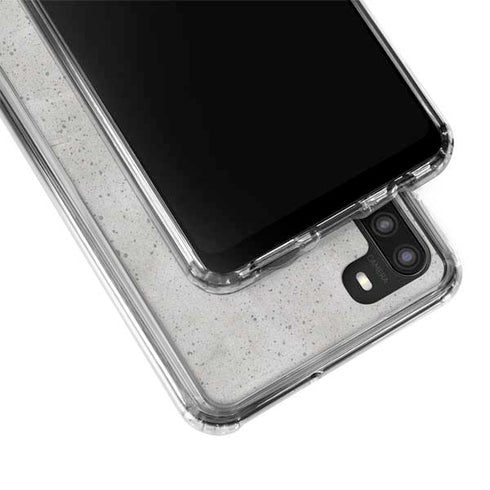 Light Grey Concrete Galaxy A21 Clear Case