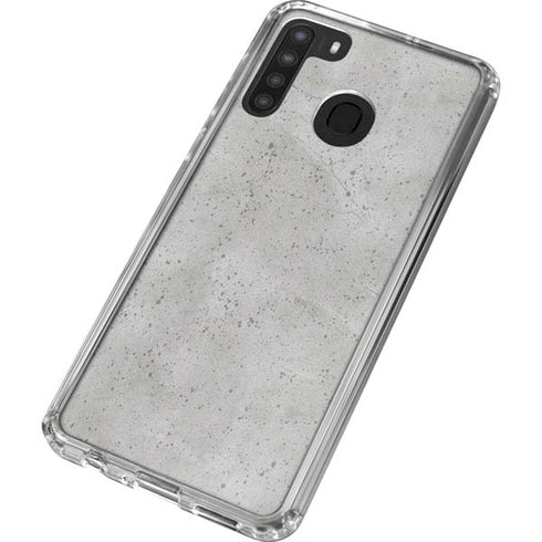 Light Grey Concrete Galaxy A21 Clear Case