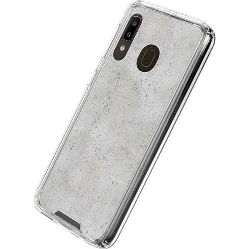 Light Grey Concrete Galaxy A30 Clear Case