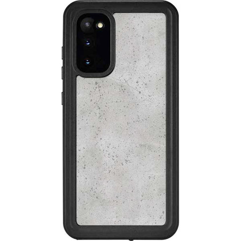 Light Grey Concrete Galaxy S20 Waterproof Case