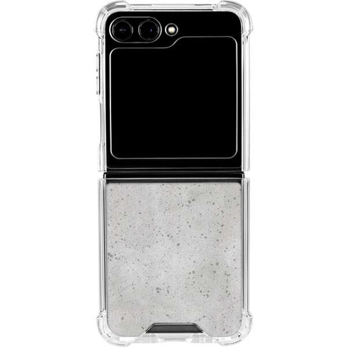 Light Grey Concrete Galaxy Z Flip5 5G Clear Case