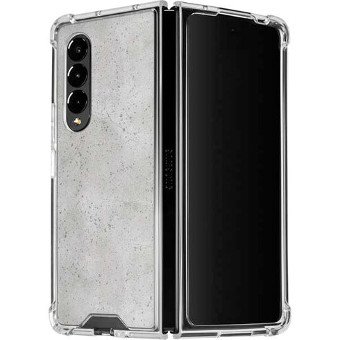 Light Grey Concrete Galaxy Z Fold4 5G Clear Case