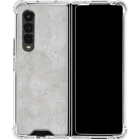 Light Grey Concrete Galaxy Z Fold4 5G Clear Case