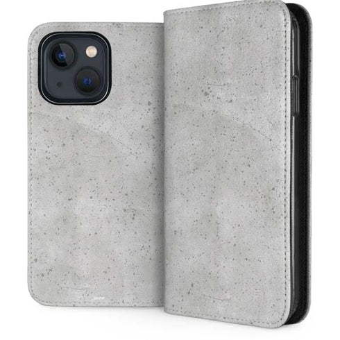 Light Grey Concrete iPhone 13 Folio Case