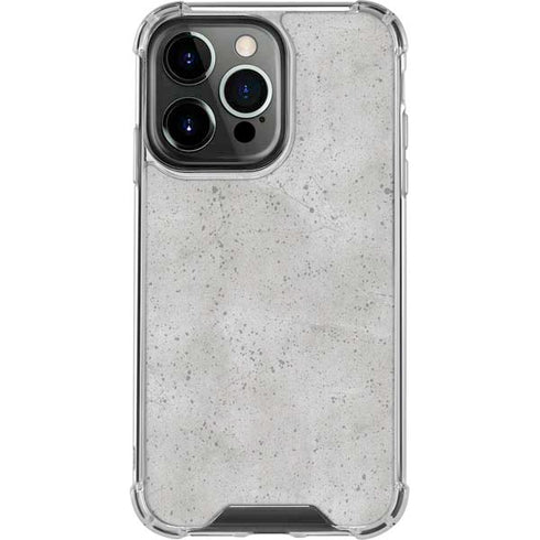 Light Grey Concrete iPhone 14 Pro Clear Case