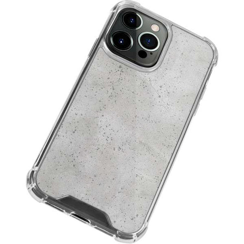 Light Grey Concrete iPhone 14 Pro Clear Case
