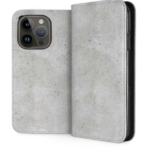 Light Grey Concrete iPhone 14 Pro Folio Case