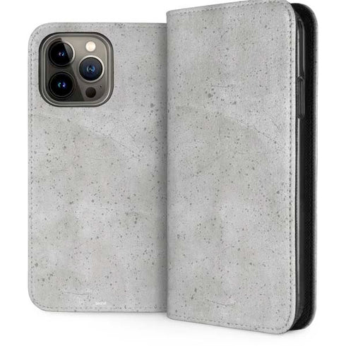 Light Grey Concrete iPhone 14 Pro Max Folio Case