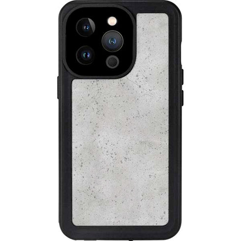 Light Grey Concrete iPhone 14 Pro Waterproof Case