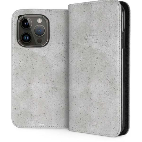 Light Grey Concrete iPhone 15 Pro Folio Case