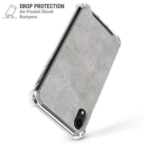 Light Grey Concrete iPhone XR Clear Case