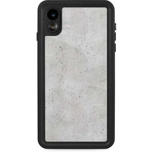 Light Grey Concrete iPhone XR Waterproof Case