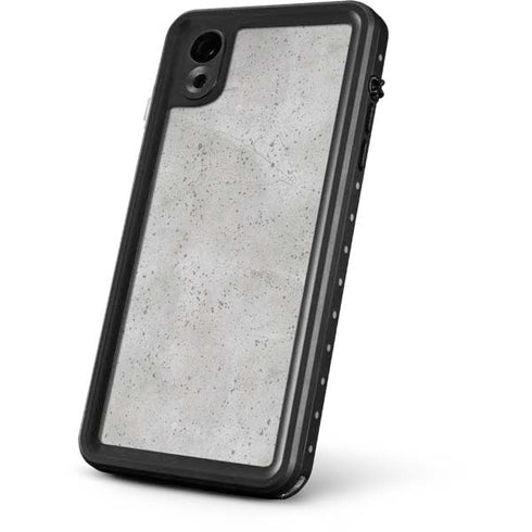 Light Grey Concrete iPhone XR Waterproof Case