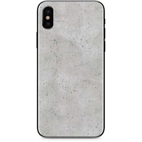 Light Grey Concrete iPhone XS Skin