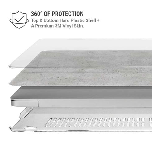 Light Grey Concrete MacBook Air 15in (2023-2025) Case plus Skin