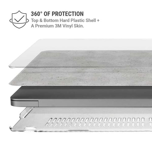 Light Grey Concrete MacBook Pro 16in (2021-25) Case plus Skin