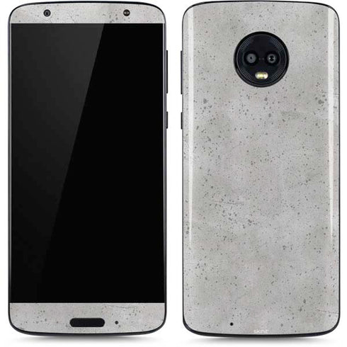 Light Grey Concrete Moto G6 Skin