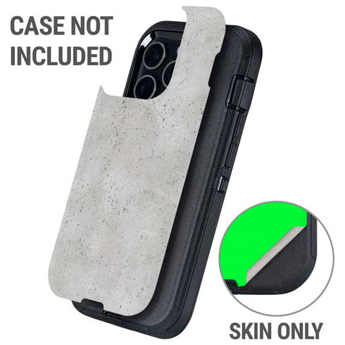 Light Grey Concrete Otterbox Defender iPhone Skin