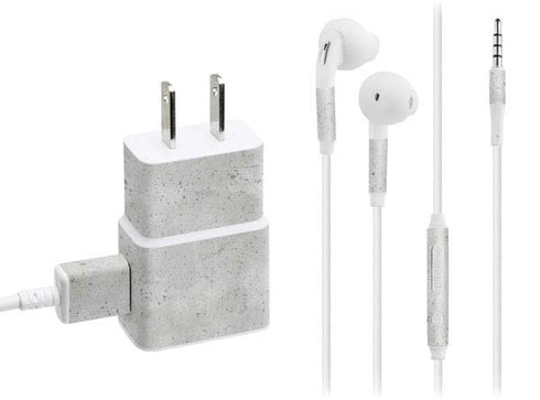 Light Grey Concrete Phone Charger Skin