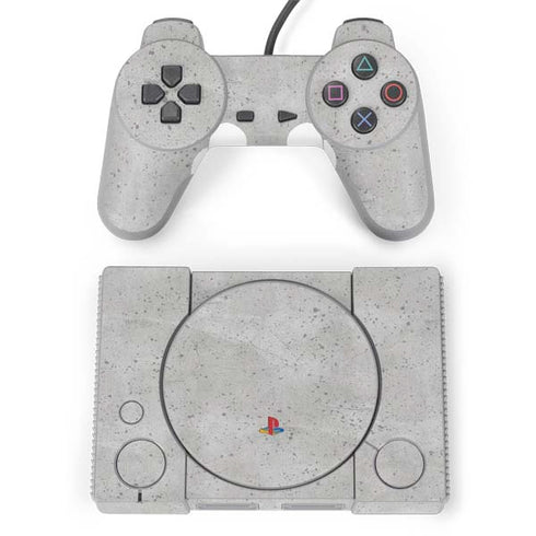 Light Grey Concrete PlayStation Classic Bundle Skin