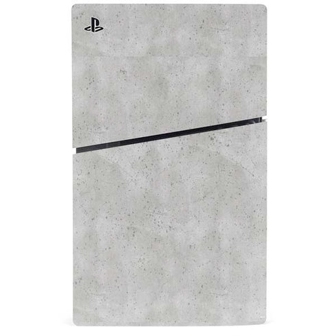 Light Grey Concrete PS5 Slim Disk Bundle Skin