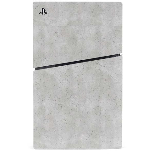 Light Grey Concrete PS5 Slim Digital Edition Console Skin