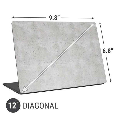 Light Grey Concrete Universal Laptop 12in (9.8 x 6.8in) Skin