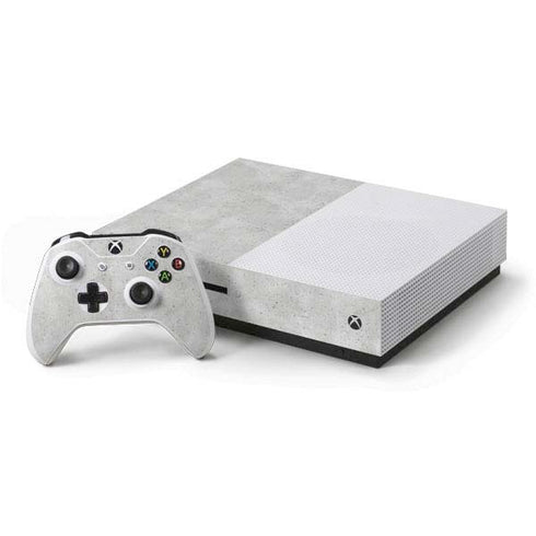 Light Grey Concrete Xbox One S Console and Controller Bundle Skin
