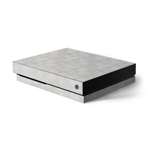 Light Grey Concrete Xbox One X Console Skin