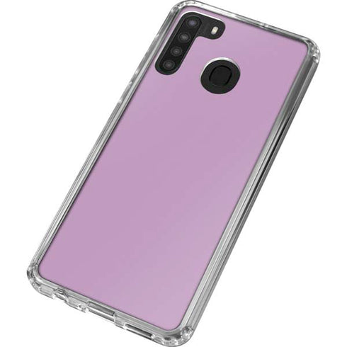Lilac Solid Galaxy A21 Clear Case