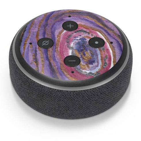 Lilac Watercolor Geode Amazon Echo Dot Skin