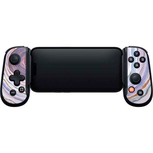 Lilac Watercolor Geode Backbone One for iPhone Game Controller Skin