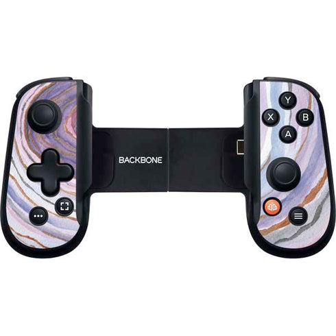 Lilac Watercolor Geode Backbone One for iPhone Game Controller Skin
