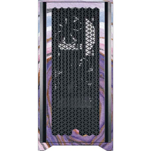 Lilac Watercolor Geode Corsair 4000D Tempered Glass Mid-Tower ATX Case Skin