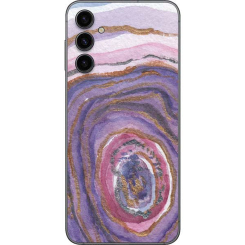 Lilac Watercolor Geode Galaxy A14 5G Skin